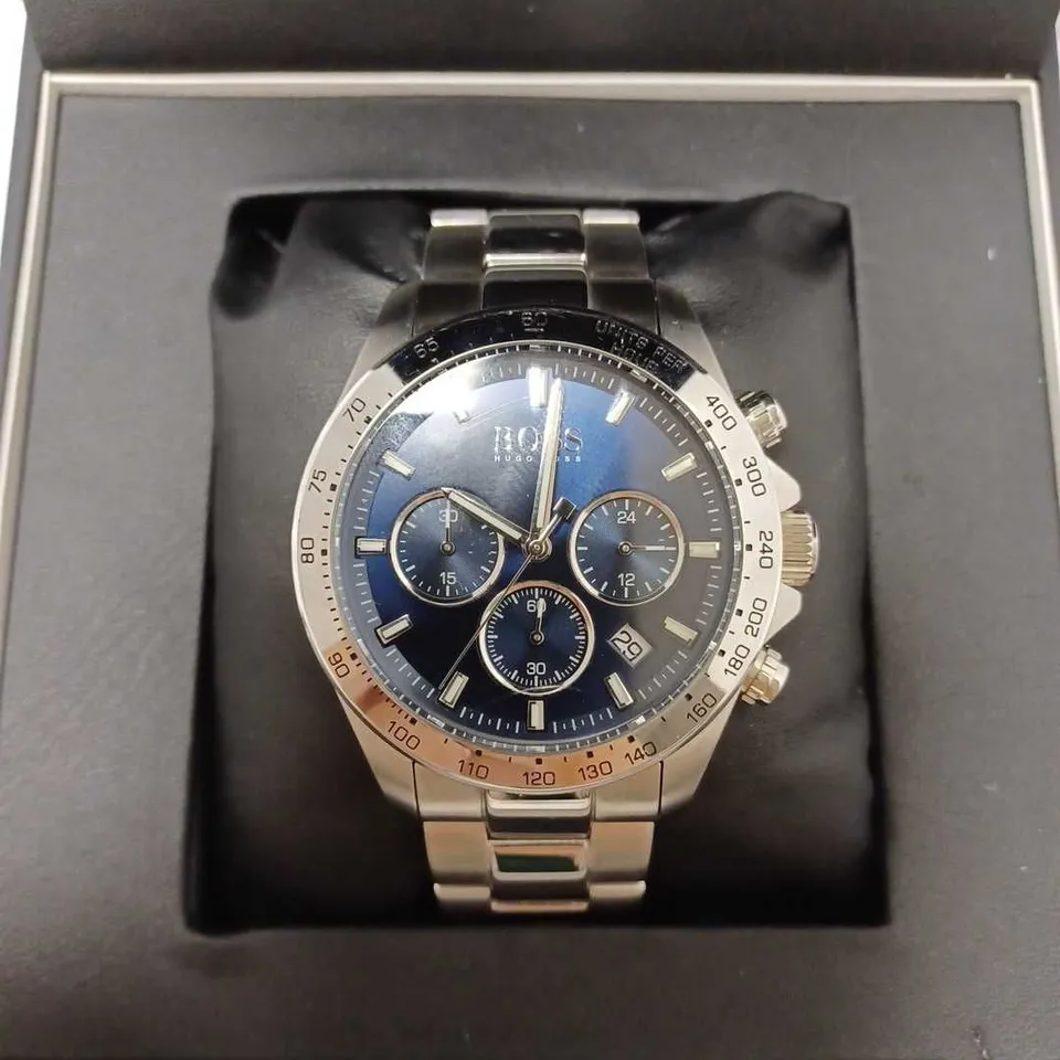 BOSS HERO SPORT LUX BLUE SUNRAY CHRONOGRAPH WATCH RRP £379