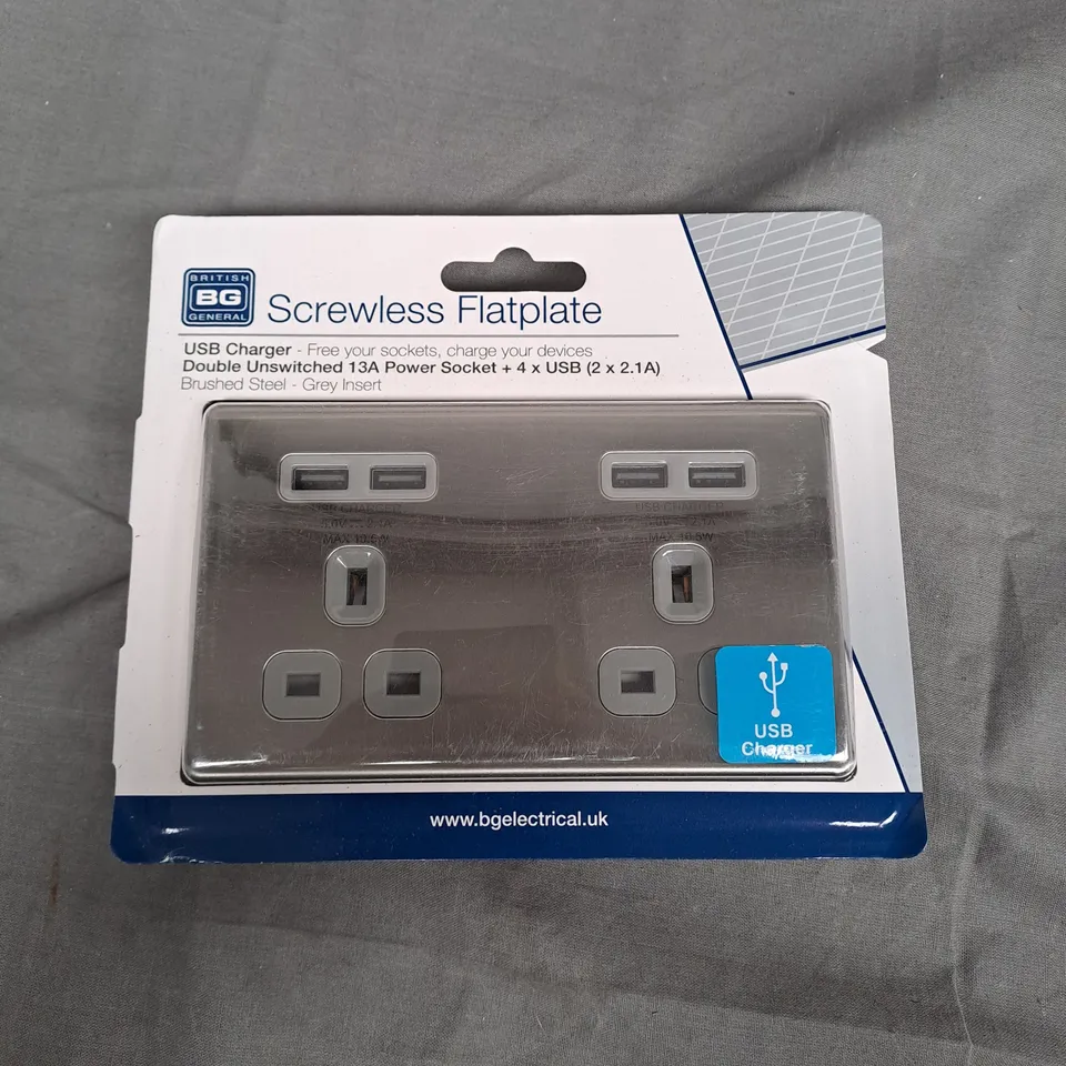 SEALED BG SCREWLESS DOUBLE SOCKET FLATPLATE 