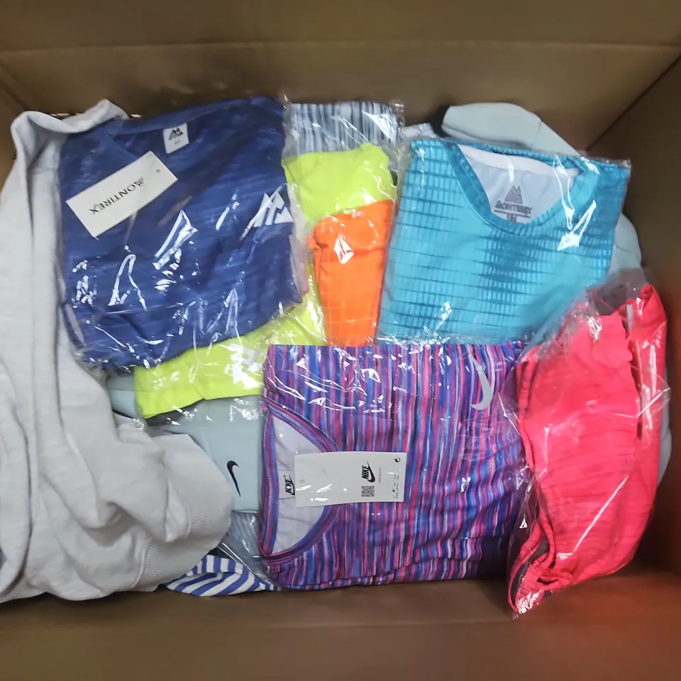 BOX OF APPROXIMATELY 25 ASSORTED KIDS CLOTHING ITEMS TO INCLUDE - TOP , SHORTS , T-SHIRT ETC