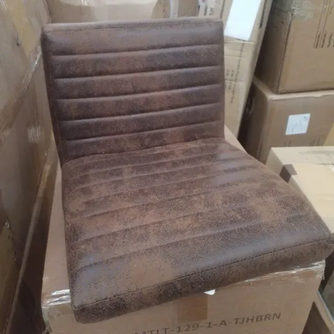 BOXED BROWN FABRIC BARSTOOL