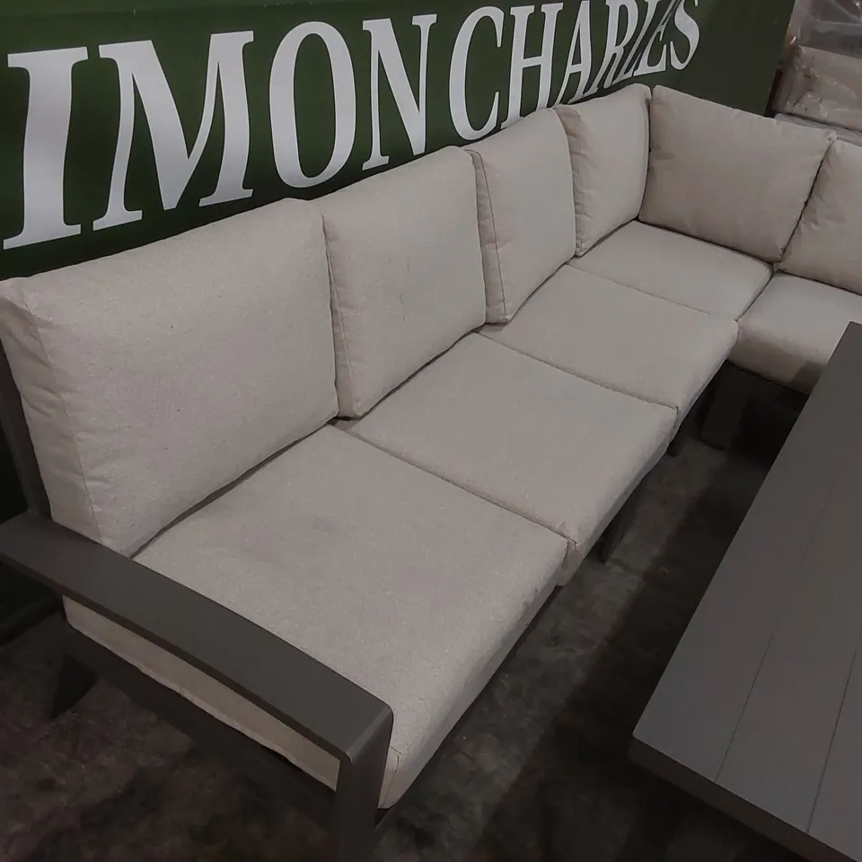 GARDEN IMPRESSIONS CORSICA CORNER SOFA, TABLE AND BENCH SET