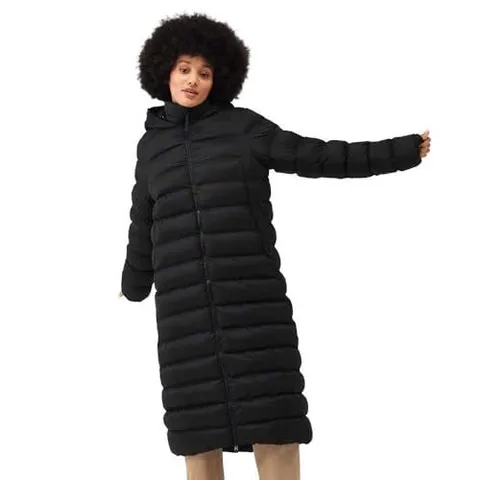 BRAND NEW REGATTA WOMEN’S ELENDER LONG HOODED PUFFER BLACK SIZE 20
