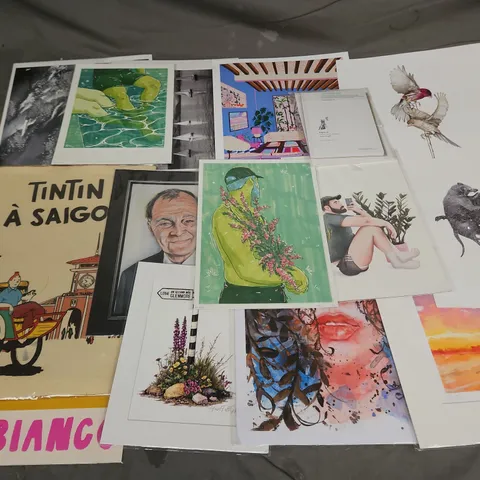LOT OF APPROXIMATELY 15 ASSORTED PRINTS/PAINTINGS