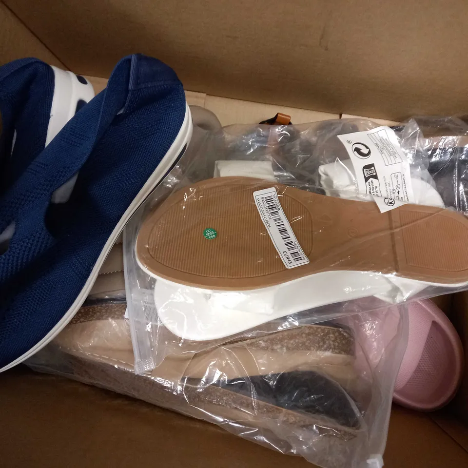 APPROXIMATELY 10 ASSORTED PAIRS OF SHOES IN VARIOUS STYLES & SIZES