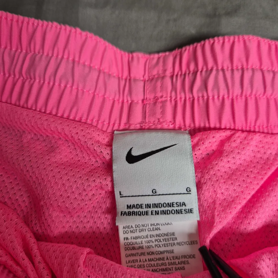 NIKE PINK WOMEN'S RUNNING SHORTS – UK SIZE L (MADE IN INDONESIA)