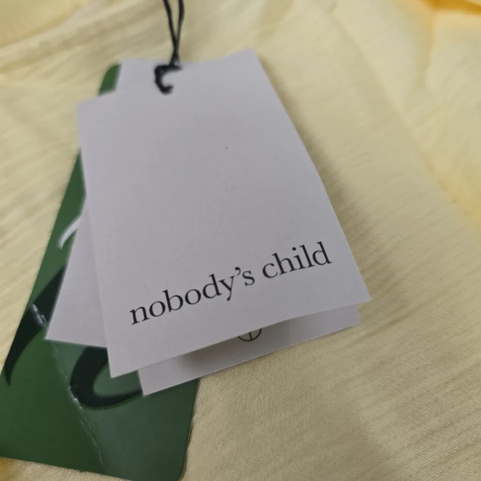NOBODY'S CHILD YELLOW PETITE ZOLA MIDI DRESS UK12
