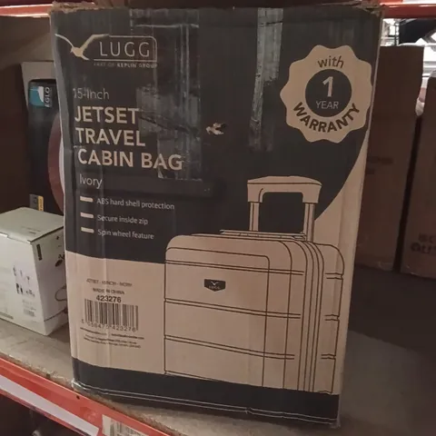 BOXED JERSEY TRAVEL CABIN BAG IVORY