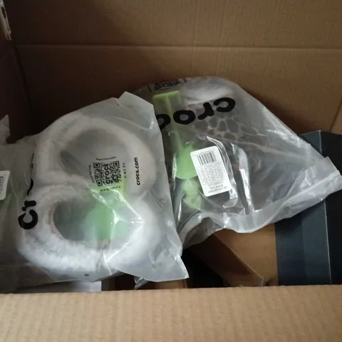 BOX OF APPROXIMATELY 12 PAIRS OF ASSORTED SHOES IN VARIOUS COLOUR, STYLES AND SIZES