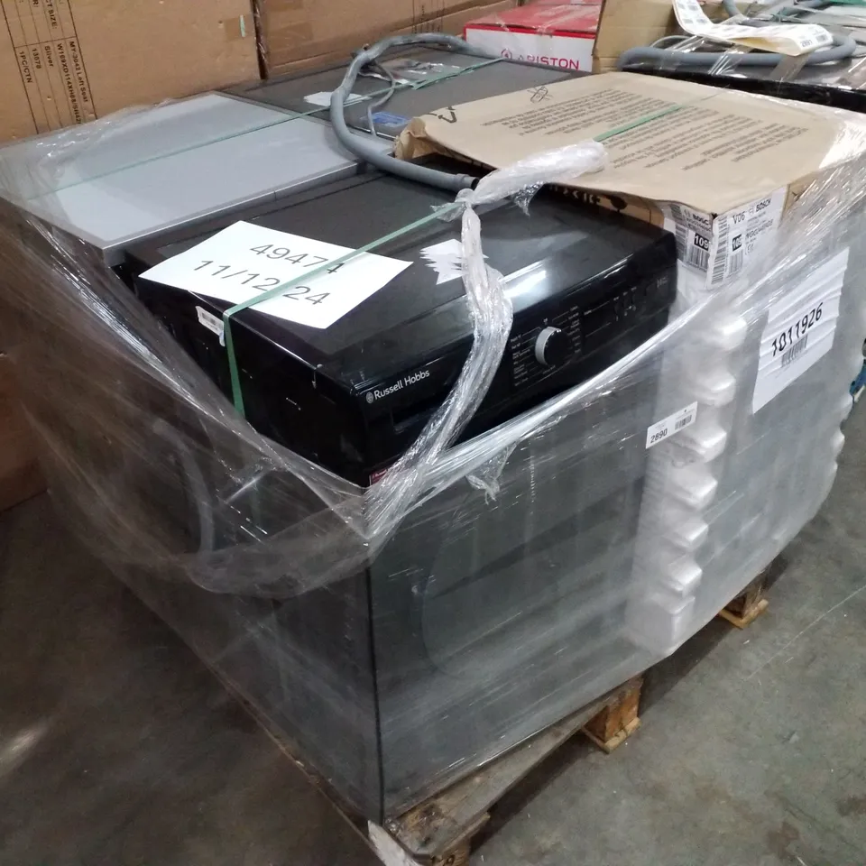 PALLET OF APPROXIMATELY 4 UNPROCESSED RAW RETURN WHITE GOODS TO INCLUDE;