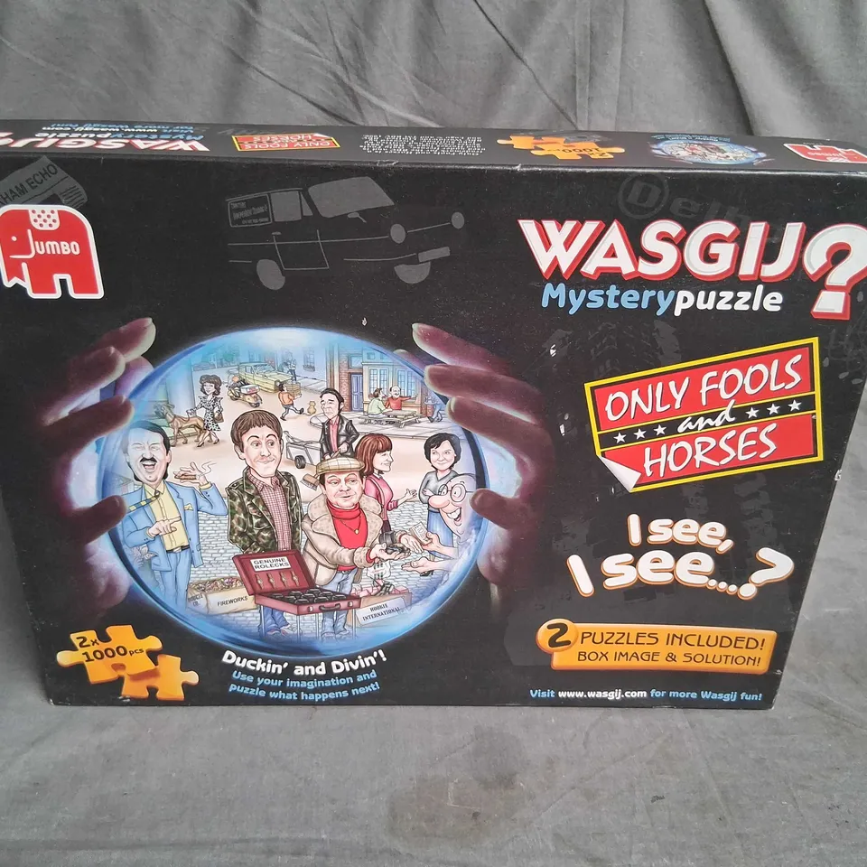 BOXED WASGIJ MYSTERY PUZZLE ONLY FOOLS AND HORSES I SEE, I SEE....? 