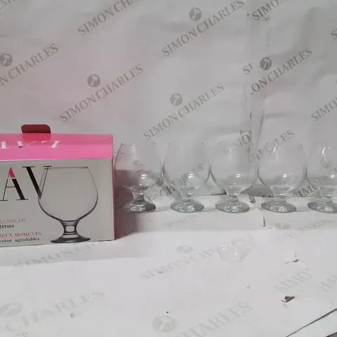BOXED LAV MISKET PACK OF 6 WINE GLASSES 