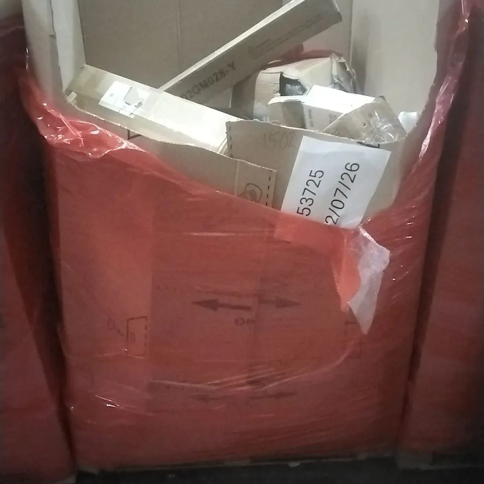PALLET OF ASSORTED HOUSEHOLD GOODS AND PRODUCTS TO INCLUDE; BBQ, PULL UP BAR, FENCE, BOXED FURNITURE ETC