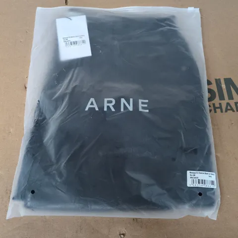 BAGGED ARNE RELAXED FIT DENIM SHORTS IN NAVY - SIZE 36R