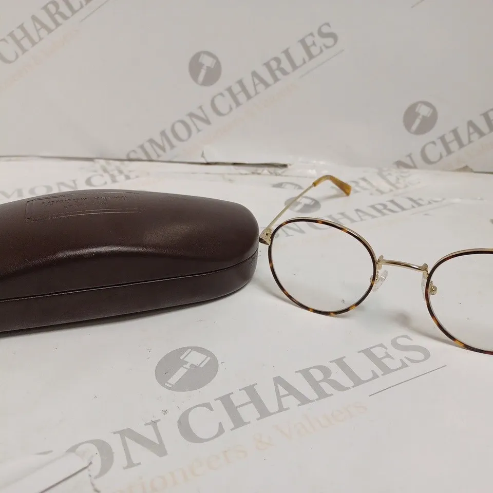 LONDON RETRO CONCORD TORTOISE SHELL ROUND FRAME GLASSES 