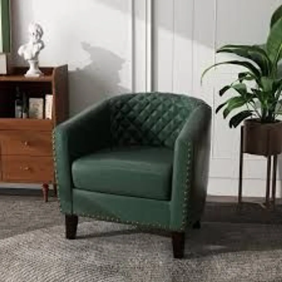 BOXED ACCENT CHAIR - GREEN (1 BOX)