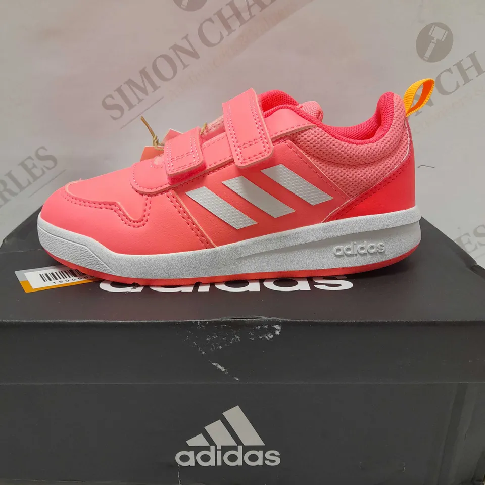 ADIDAS TENSAUR C CHILDRENS TRAINERS, PINK/WHITE - SIZE 12