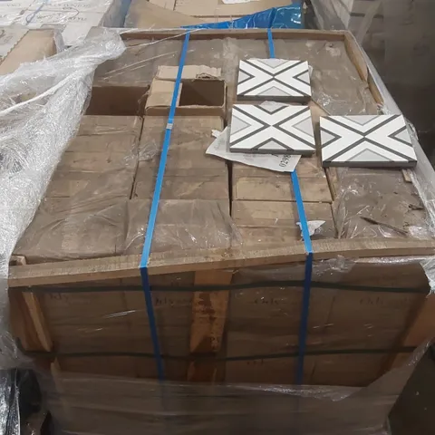 PALLET CONTAINING APPROXIMATELY 60x BOXES OF 9pcs ENCAUSTIC MIXED 20 x 20cm TILES