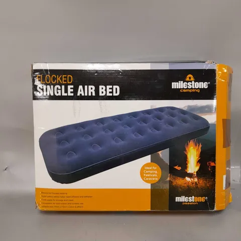 MILESTONE CAMPING 88000 SINGLE FLOCKED AIRBED