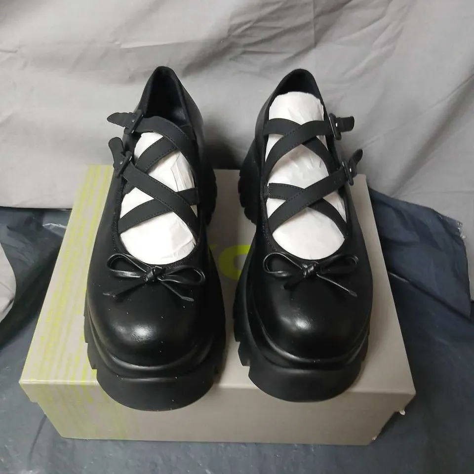 KOI MARGOT MONSTER PLATFORM MARY JANE SHOES, BLACK, UK SIZE 6