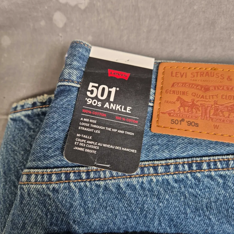 LEVI'S 501 JEANS – 90S ANKLE FIT, MID RISE, STRAIGHT LEG 29W 29L