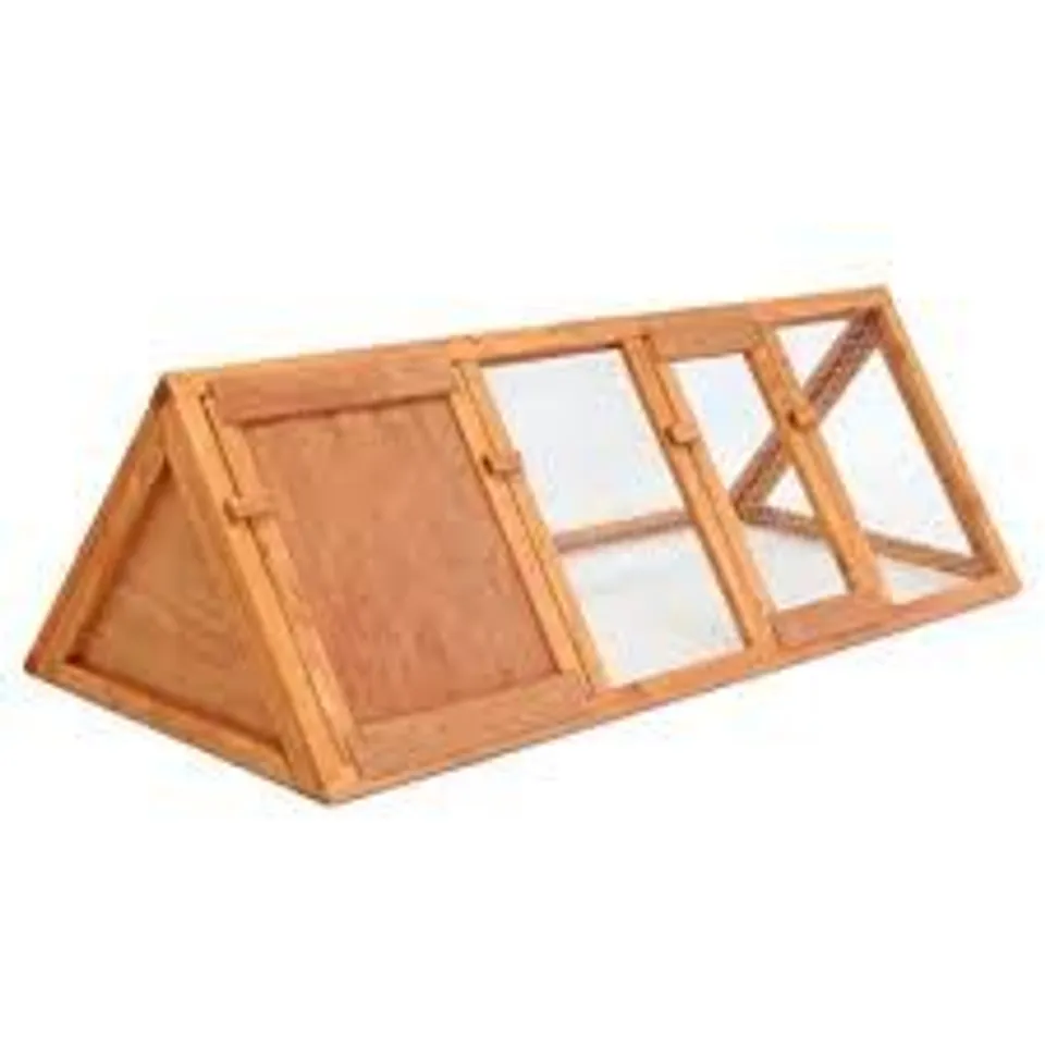BOXED OYPLA WOODEN OUTDOOR TRIANGLE RABBIT GUINEA PIG PET HUTCH