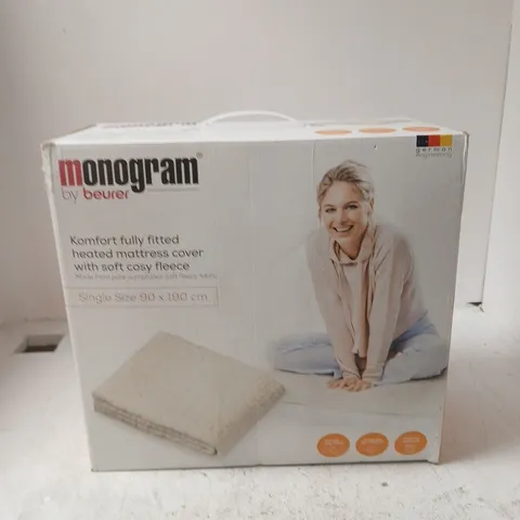 BEURER MONOGRAM HEATED MATTRESS COVER – SINGLE SIZE 90 X 190 CM
