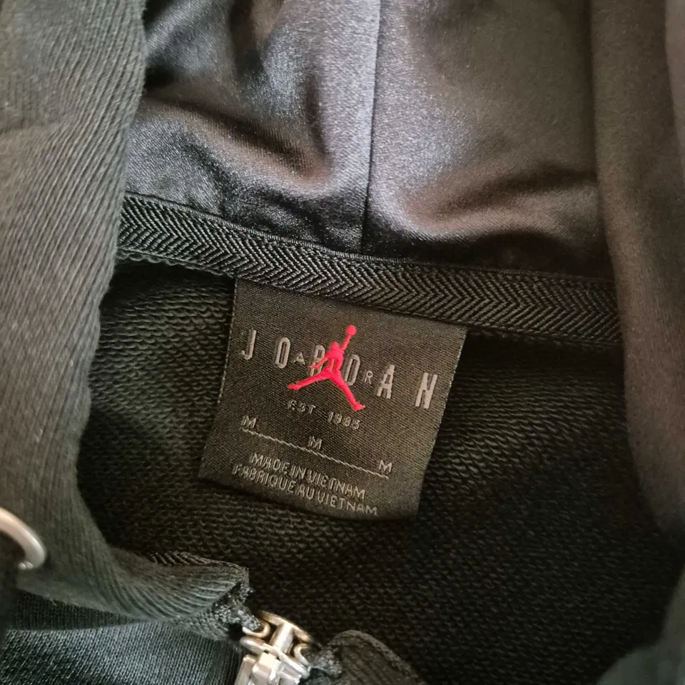 NIKE JORDAN WOMENS CROP ZIP HOODIE IN BLACK - MEDIUM