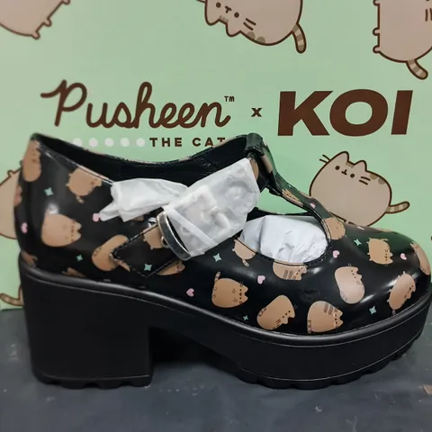 BRAND NEW BOXED KOI PUSHEEN THE CAT SAI MARY JANE'S IN BLACK - UK 3