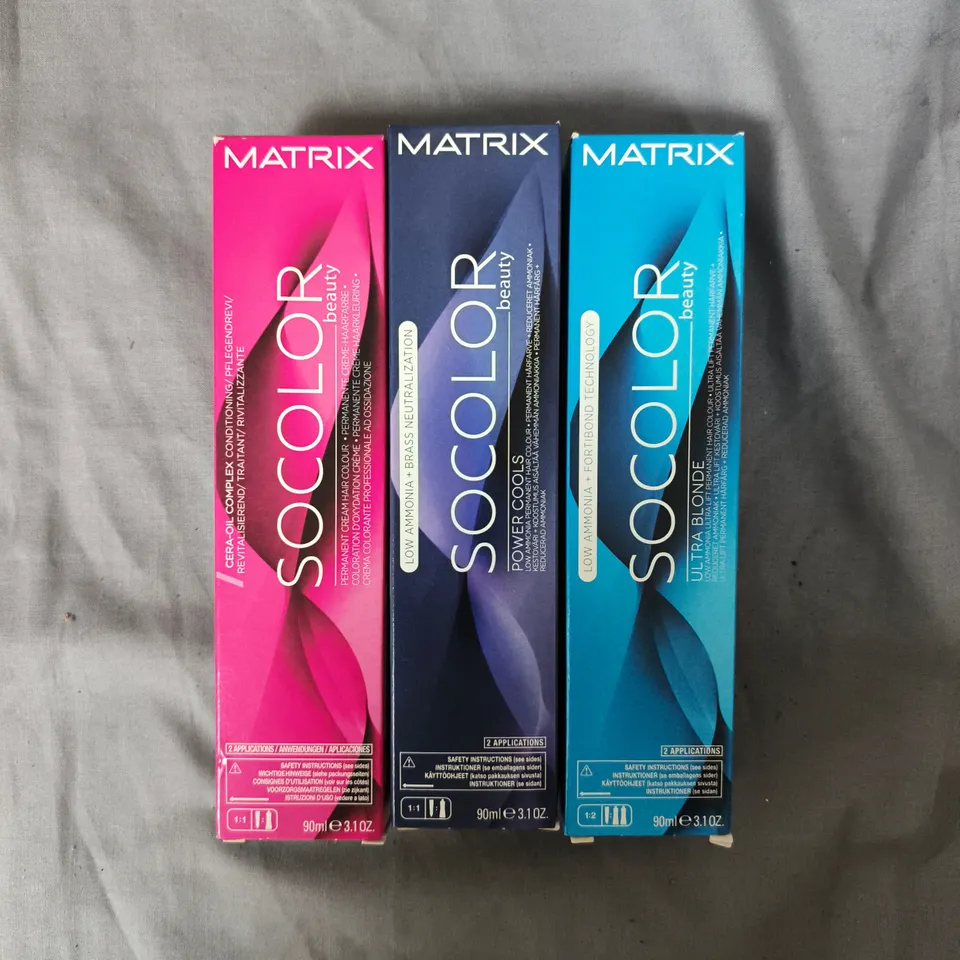 APPROXIMATELY 20 ASSORTED MATRIX SO COLOUR BEAUTY HAIR COLOURS 