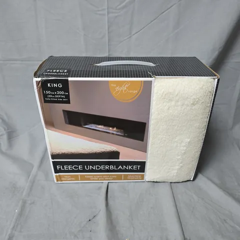 BOXED KING SIZE FLEECE UNDERBLANKET WITH FULLY-FITTED SIDE SKIRT