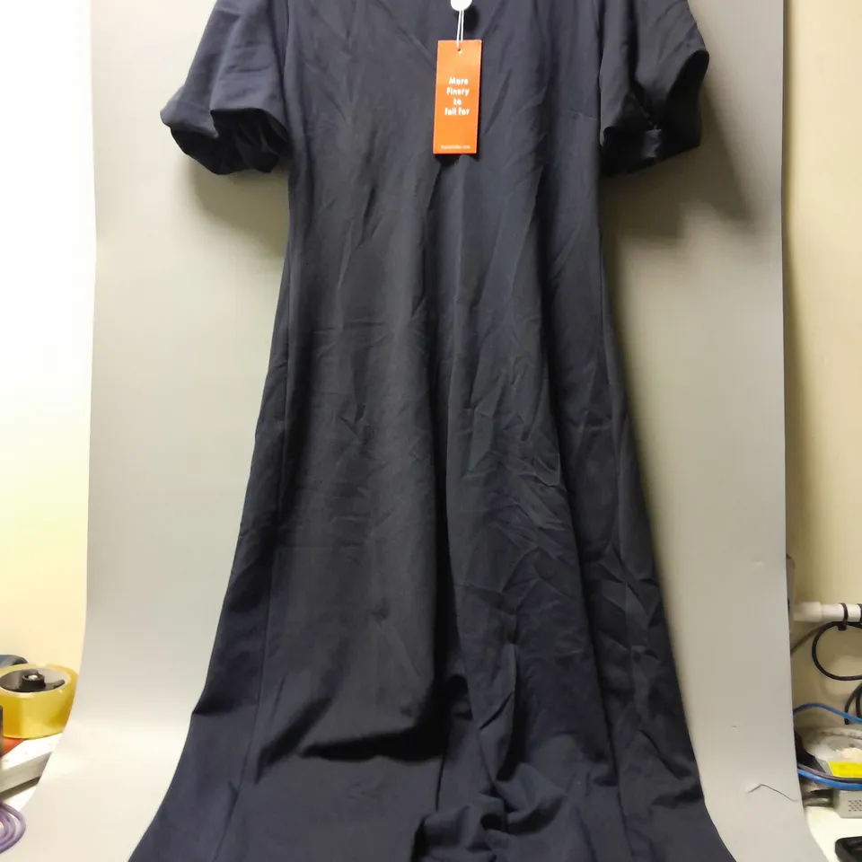 FINERY V-NECK MAXI DRESS IN NAVY - UK 12
