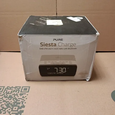 BOXED PURE SIESTA CHARGE ALARM CLOCK RADIO