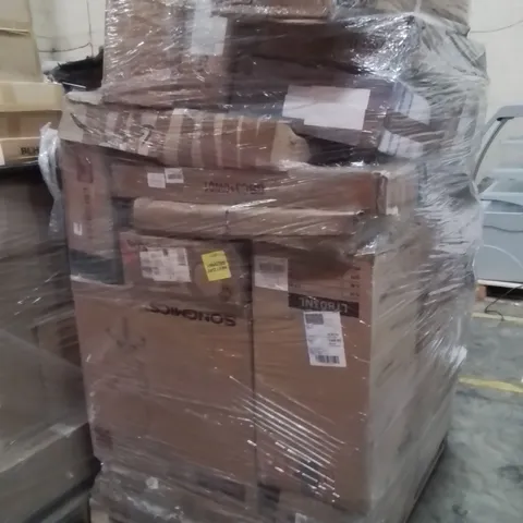 PALLET OF ASSORTED HOUSEHOLD GOODS AND PRODUCTS TO INCLUDE;OFFICE CHAIR,TRASH CAN,CAT SCRATCHING POST