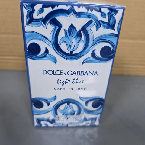 BOXED DOLCE AND GABBANA LIGHT BLUE CAPRI IN LOVE POUR HOMME EAU DE PARFUM 100ML