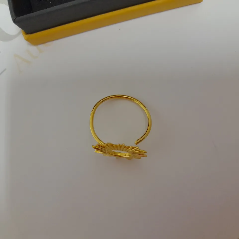 RACHEL JACKSON ELECTRIC GODDESS SUN RING, GOLD - ONE SIZE  RRP £65