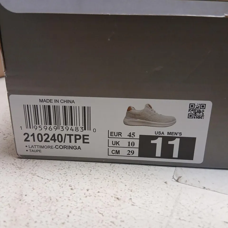 SKECHERS STREETWEAR MEN’S SHOES – TAUPE, UK 10 (US 11) – AIR-COOLED MEMORY FOAM