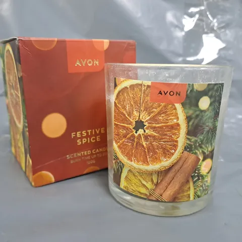 AVON FESTIVE SPICE SCENTED CANDLE