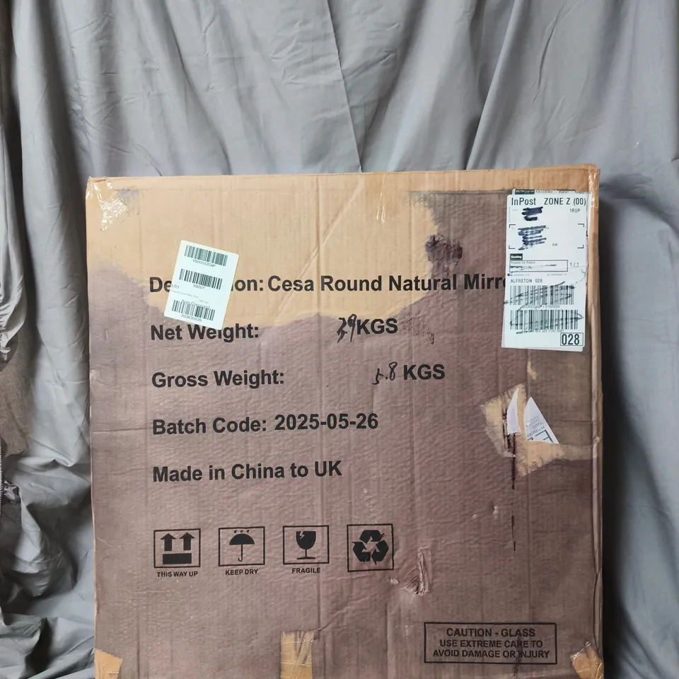 CESA ROUND NATURAL MIRROR 60CM