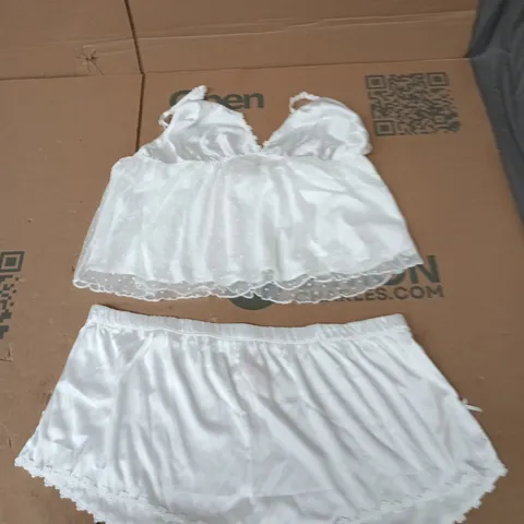 BOUX AVENUE IVORY MIX IVY SPOT MESH CAMI SET – UK 18 (EUR 46) TWO-PIECE, WITH TAGS