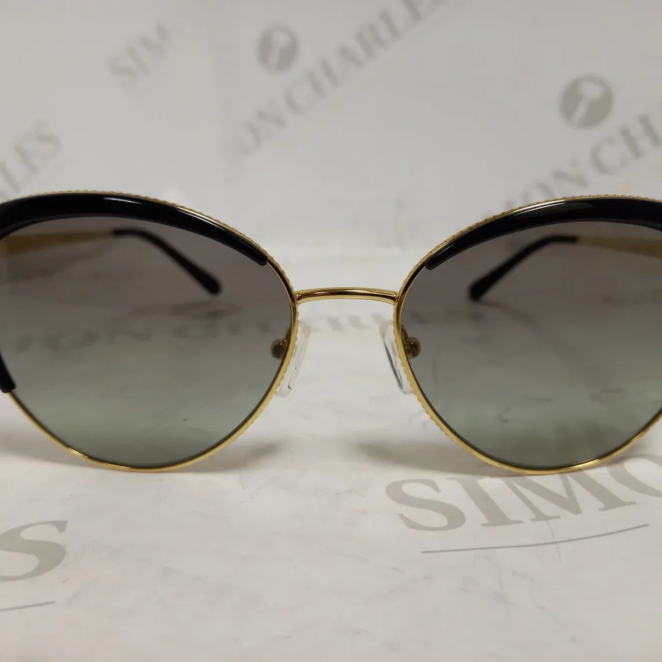 MICHAEL KORS OVAL SUNGLASSES - BLACK/GOLD RRP £180