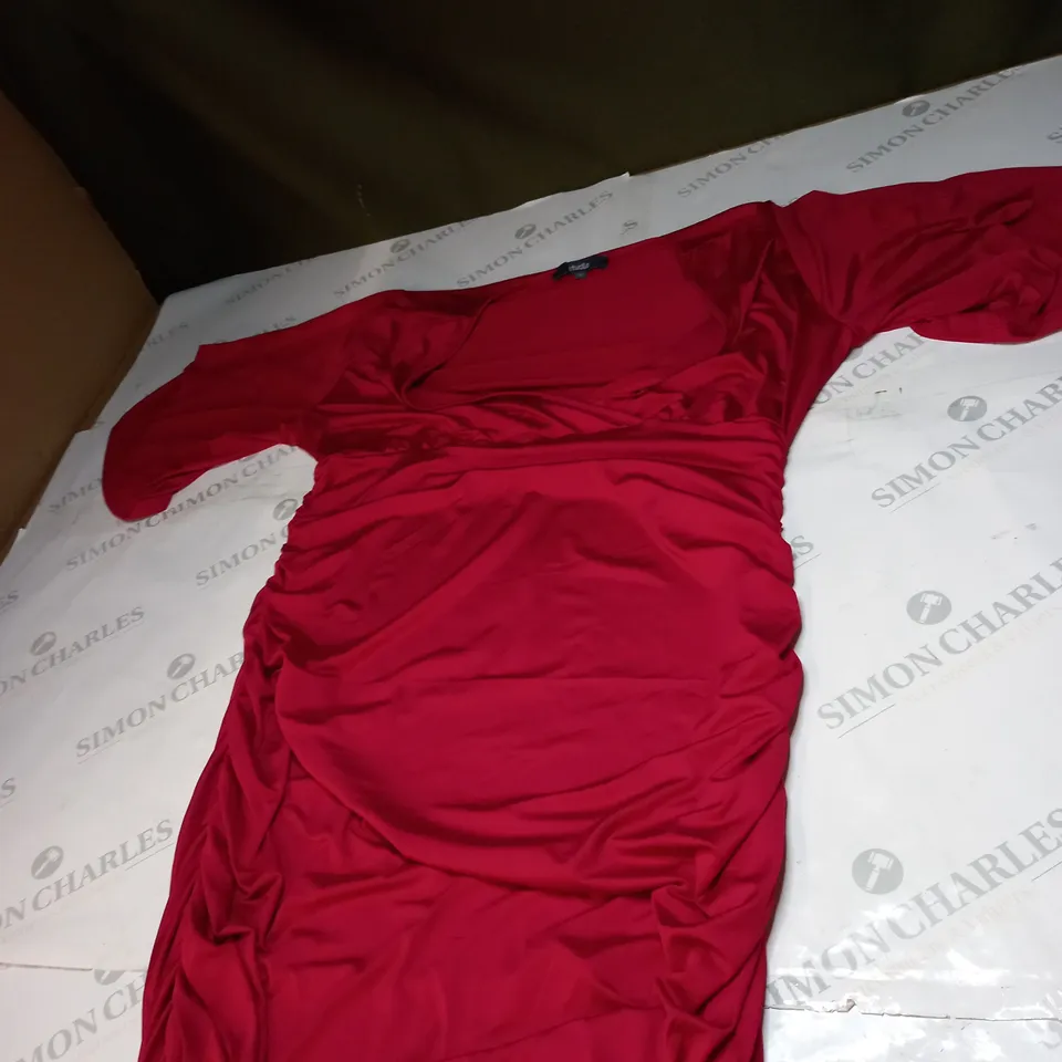STUDIO JERSEY RUCHED SIDE DRESS SIZE 16