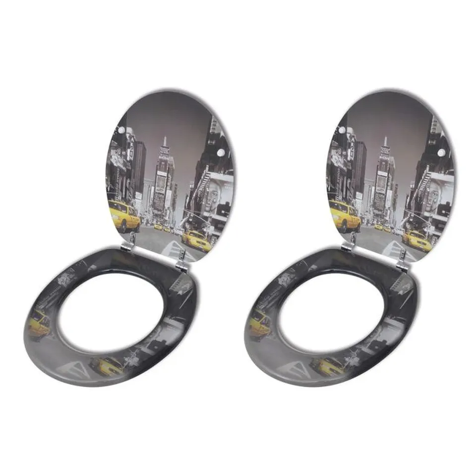 BOXED VALBONNE SOFT CLOSE ROUND STANDARD TOILET SEAT - WHITE (2 BOX)