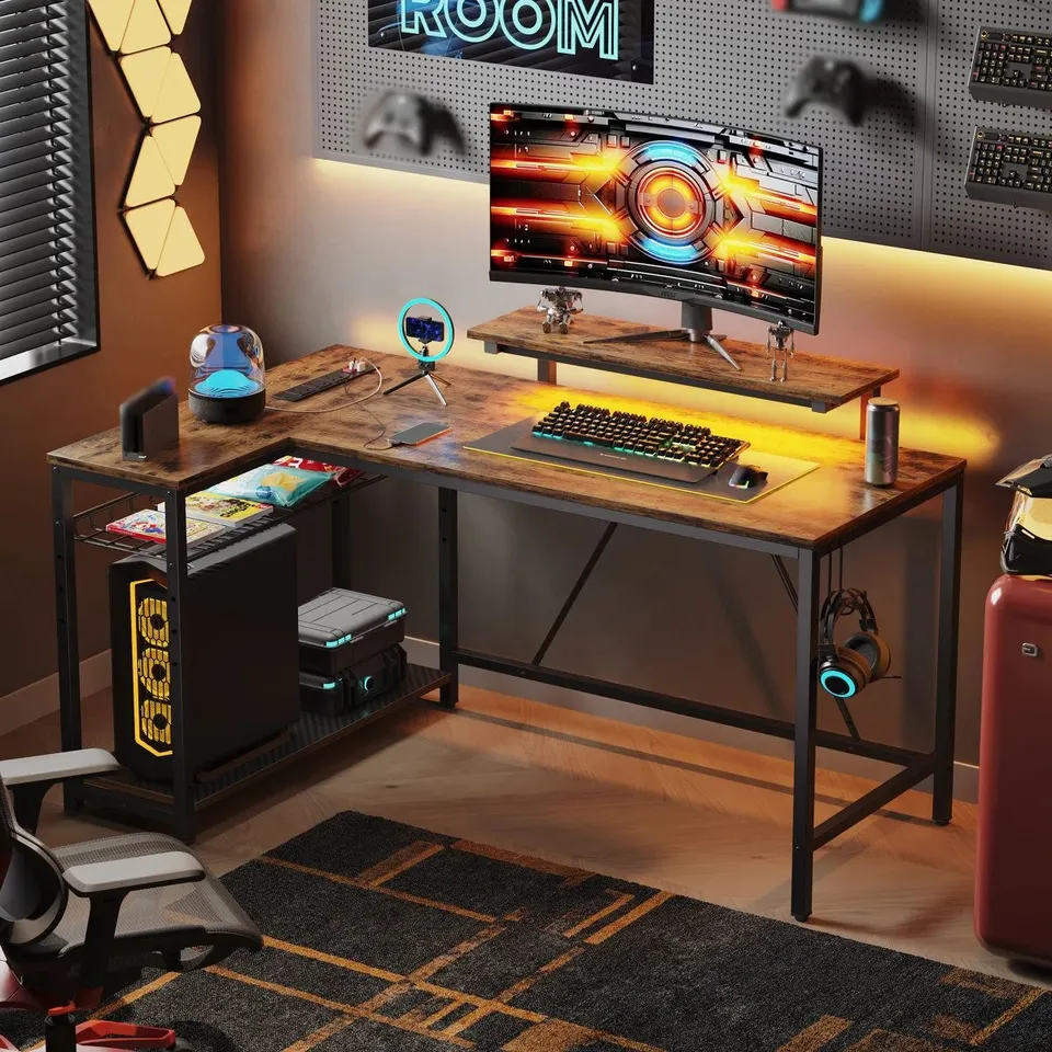 BOXED ADRAN METAL BASE COMPUTER DESK  