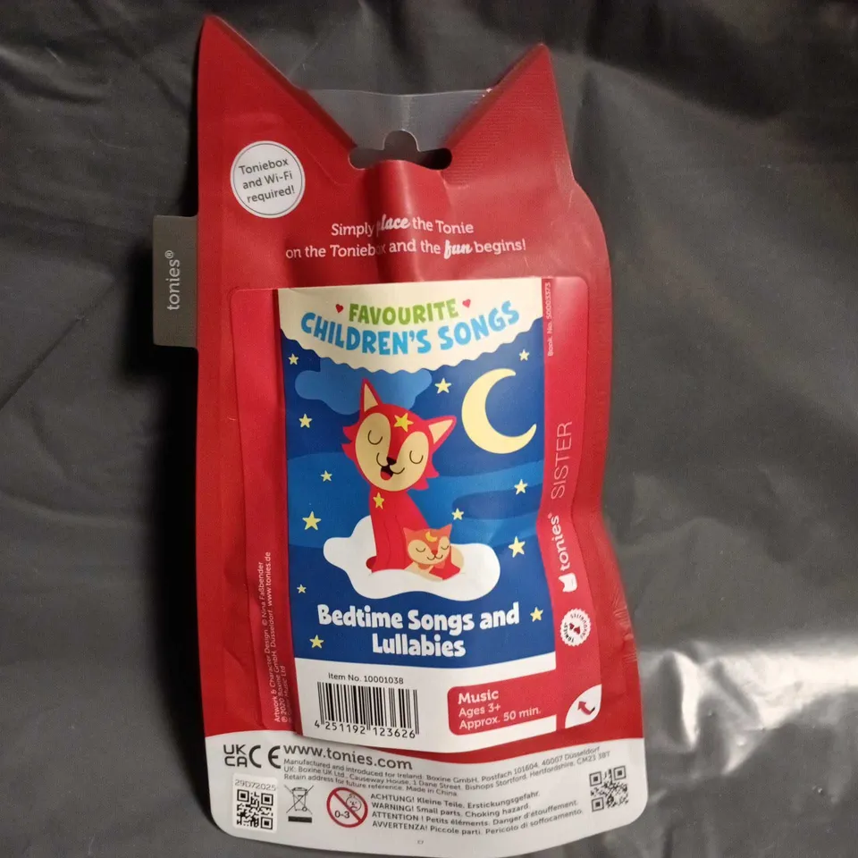 TONIES AUDIO CHARACTER FOR TONIEBOX – BEDTIME SONGS & LULLABIES