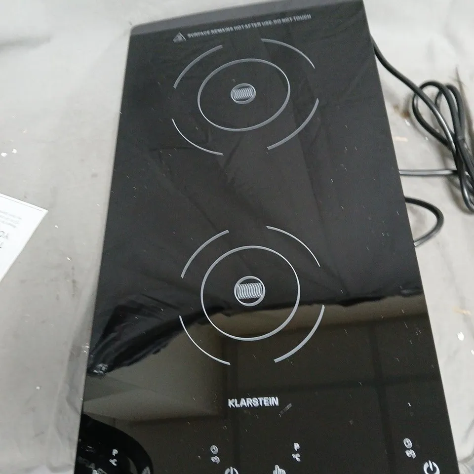 KLARSTEIN TWO-ZONE INDUCTION COOKTOP – BLACK GLASS