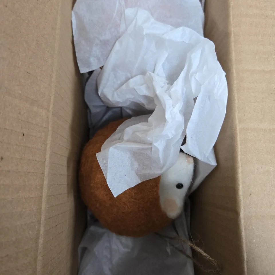 6 X GISELA GRAHAM MOUSE IN SMALL PUMPKIN HANGING ORNAMENTS