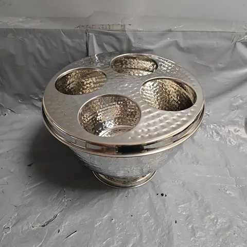 BOXED JOHN LEWIS STAINLESS STEEL HAMMERED DRINKS BUCKET 