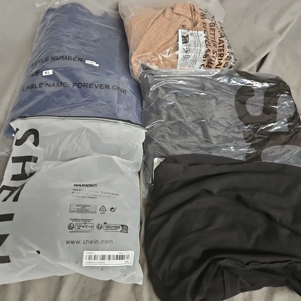 APPROXIMATELY 35 ASSORTED CLOTHING ITEMS IN VARIOUS SIZES, STYLES & COLOURS TO INCLUDE TOPS, BOTTOMS, JACKETS, ETC - COLLECTION ONLY