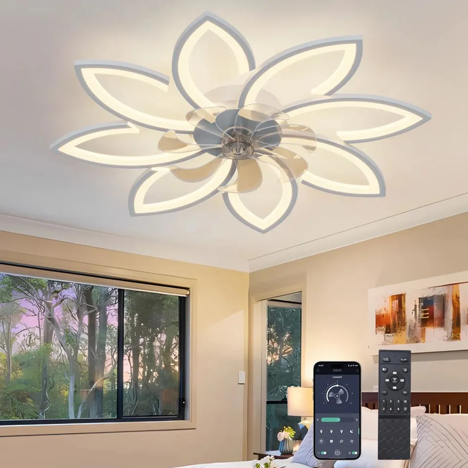 BOXED DEIRA 90CM 7 - BLADE REVERSIBLE DIMMABLE LED CEILING FAN WITH REMOTE CONTROL (1 BOX)