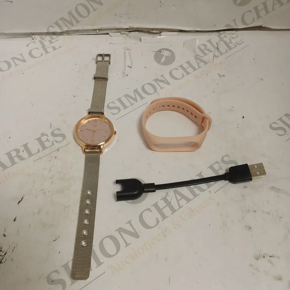 SPIRIT LADIES MESH STRAP WATCH - STAINLESS STEEL CASE BACK.